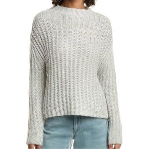 INDUSTRY Wool Alpaca Blend Gray Pullover Crew Neck Sweater Size XS